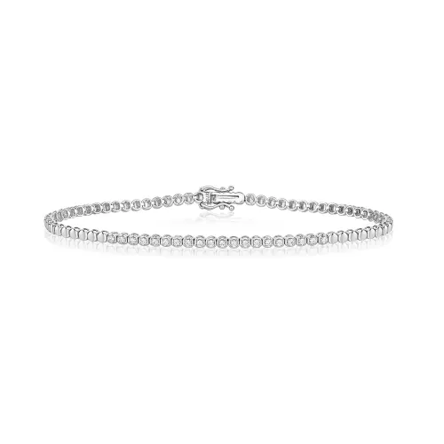 White Gold Diamond Bangle Bracelet 9CT (0.20ct)